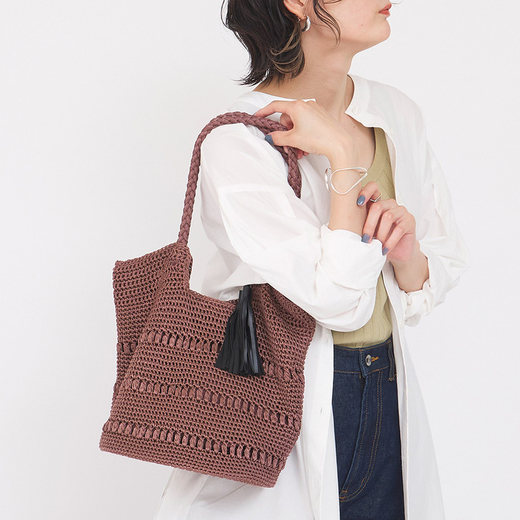 SHESAY Crochet Tote Bag 