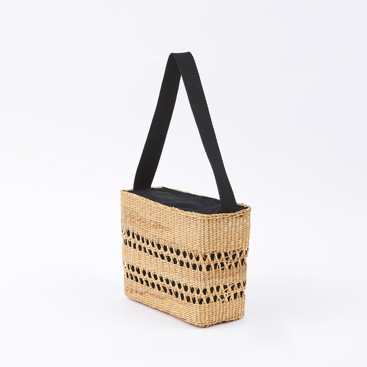 SHESAY Openwork Seagrass Shoulder Bag