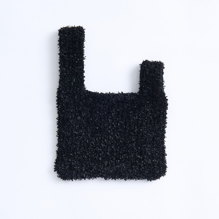 SHESAY Ribbon Yarn Cross Handle Bag