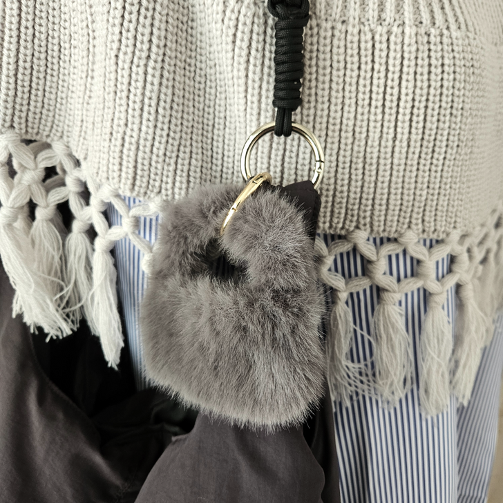 SHESAY Palm-sized Fur Bag Charm