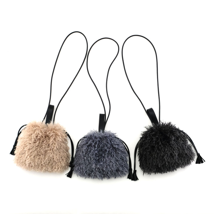 SHESAY Wavy Fur 2-way Pouch Bag
