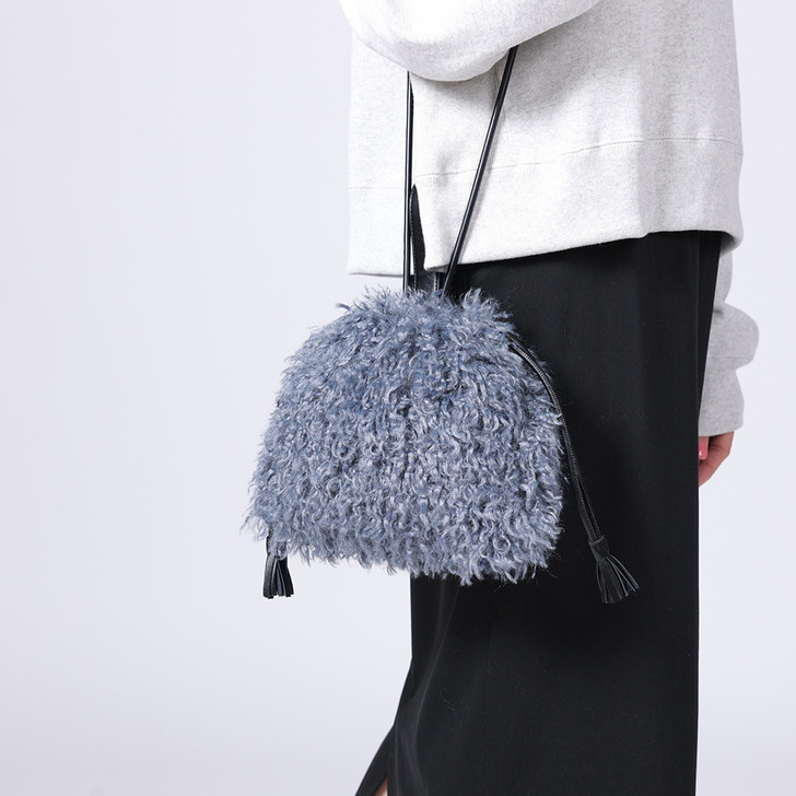 SHESAY Wavy Fur 2-way Pouch Bag