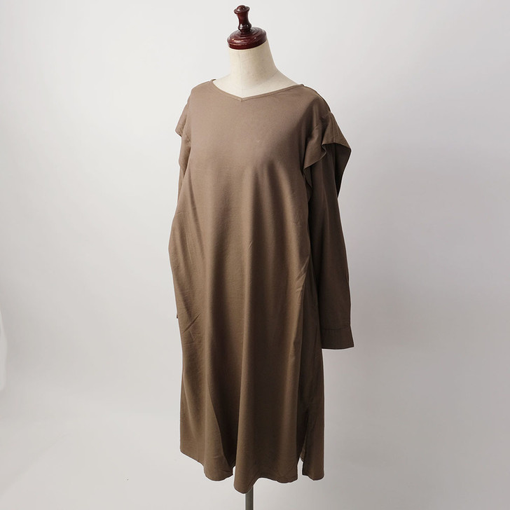 SHESAY Viyella Dress with Pleated Shoulders