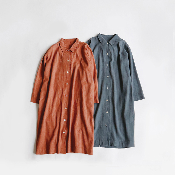 SHESAY Cotton Herringbone Weave Dress