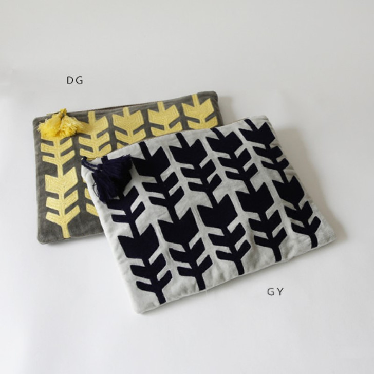 SHESAY Flat Pouch Arrow Embroidery