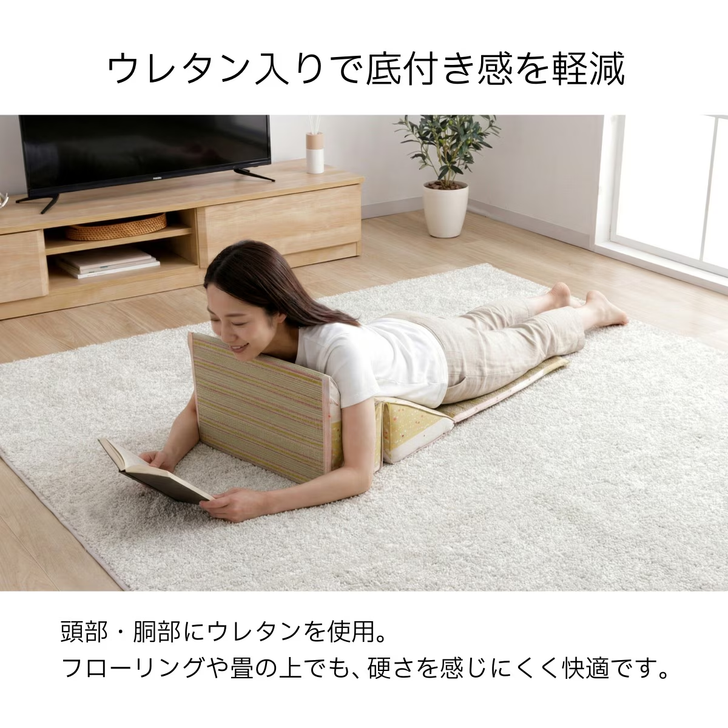 IKEHIKO Rush grass TV pillow, Suzuka cushion  45 x 100 cm