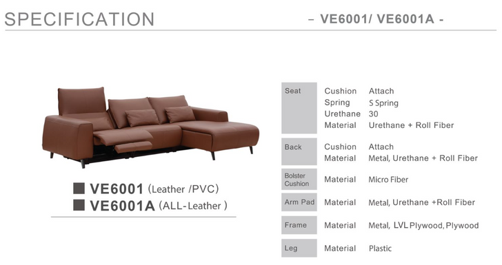 Hommage Recliner Sofa -VE 6001