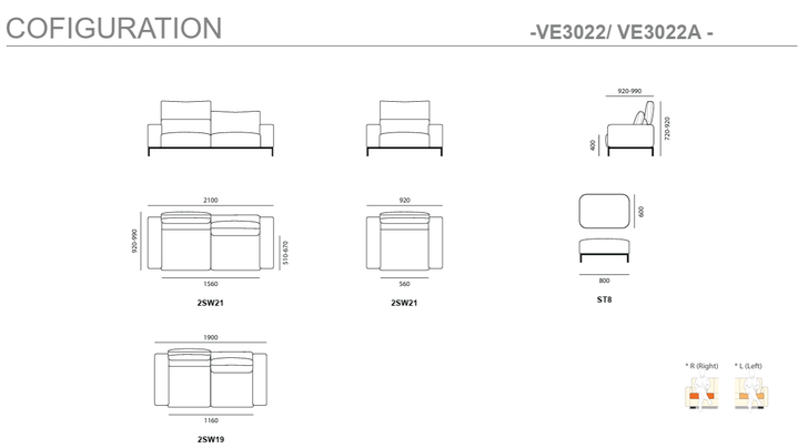 Hommage Premium Sofa -VE 3022