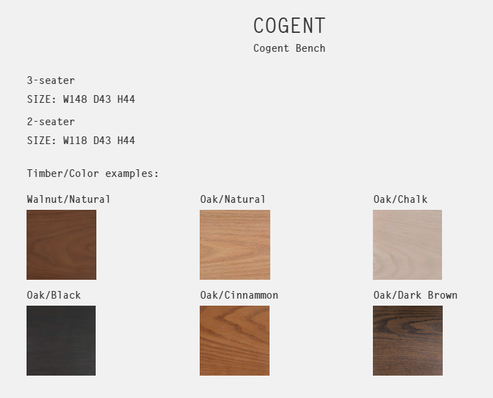 Ingenfinity Cogent Bench 3-Seater (IGFB-1480)