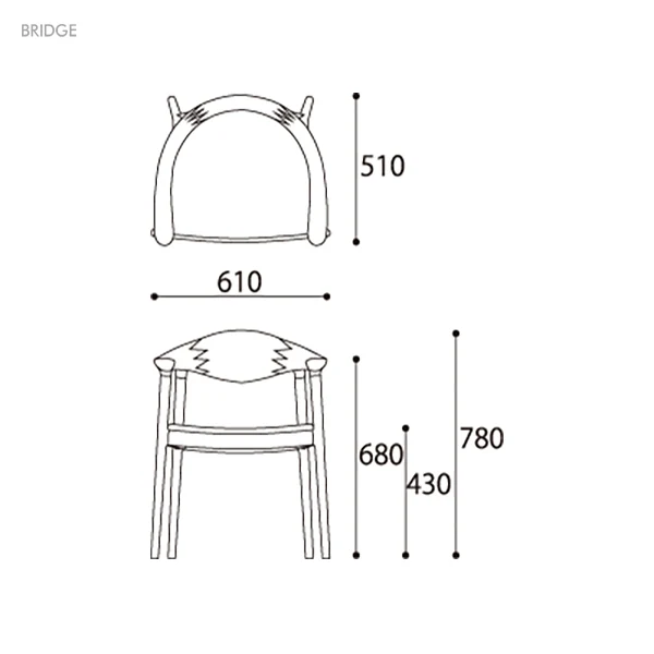 BRIDGE ARM CHAIR NA Leather