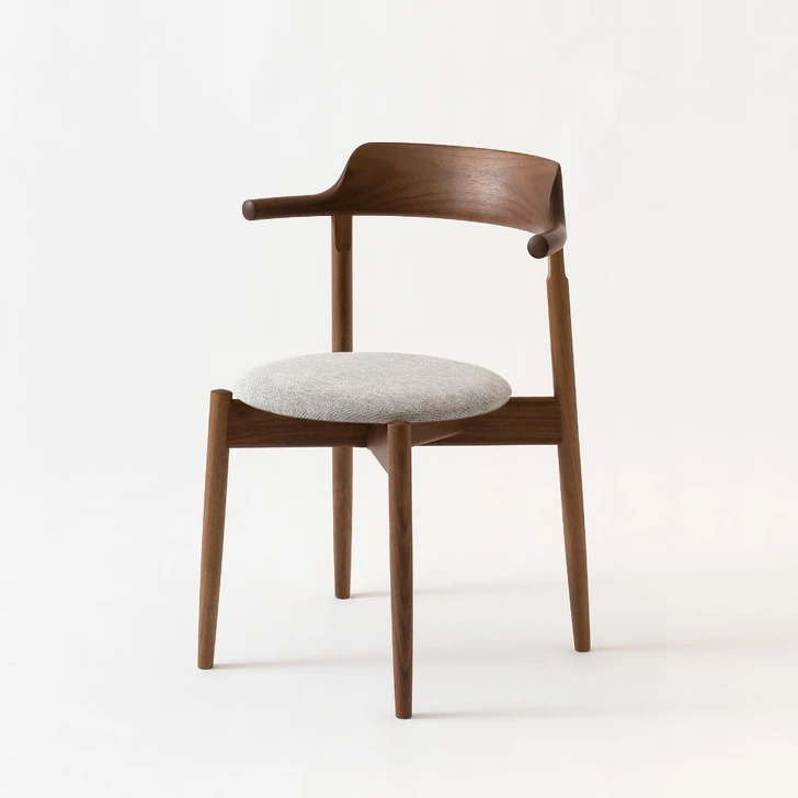Tsubura Semi-Armchair (Upholstered Seat)