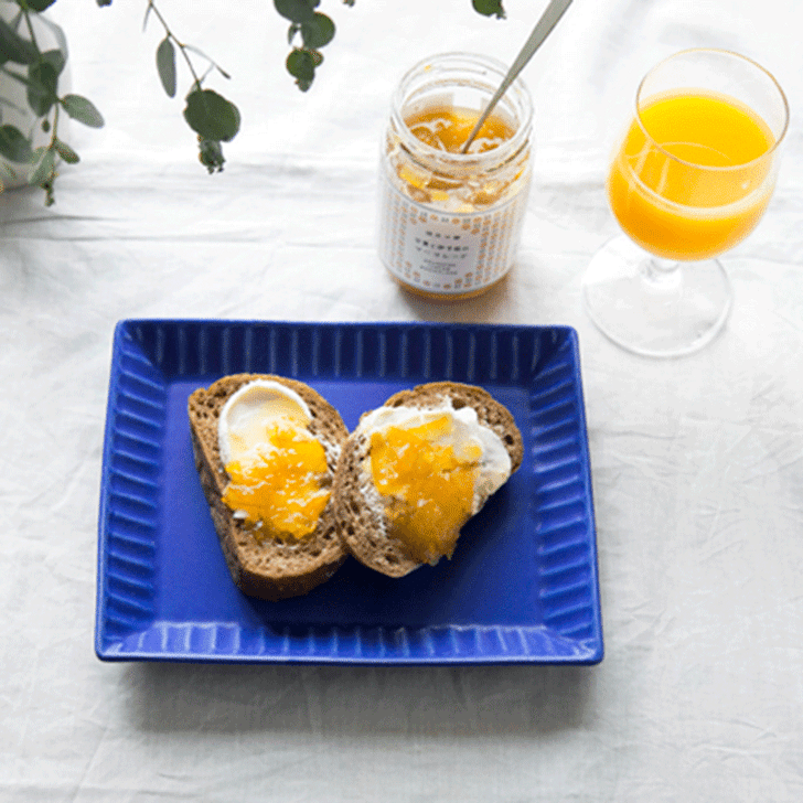 SAKUZAN Stripe Toast Plate