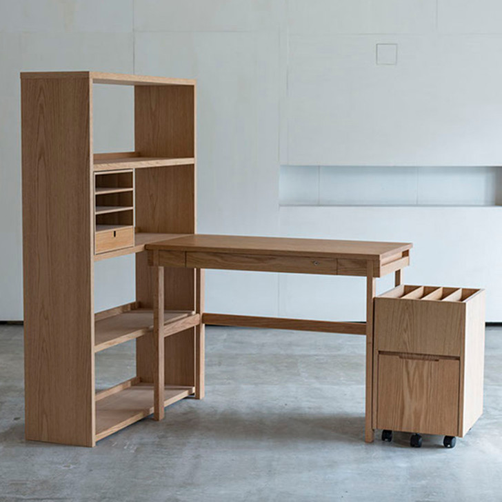 Combination of Desk + Shelf + Small Shelf + Wagon