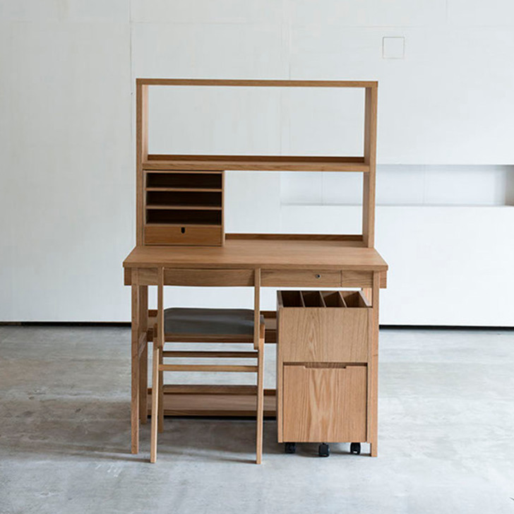 Combination of Desk + Shelf + Small Shelf + Wagon + Spica Chair