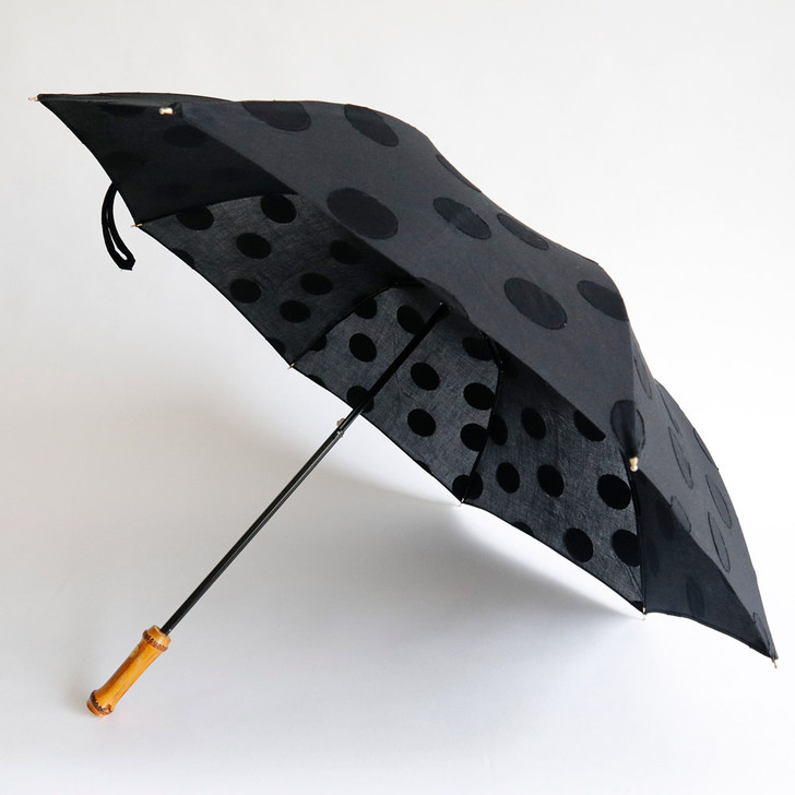 Restfolk Folding Umbrella for Rain or Shine Jacquard Dot Line