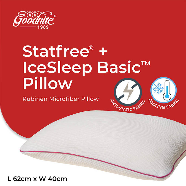 Goodnite Statfree® Cooling Rubinen Microfiber Pillow 
