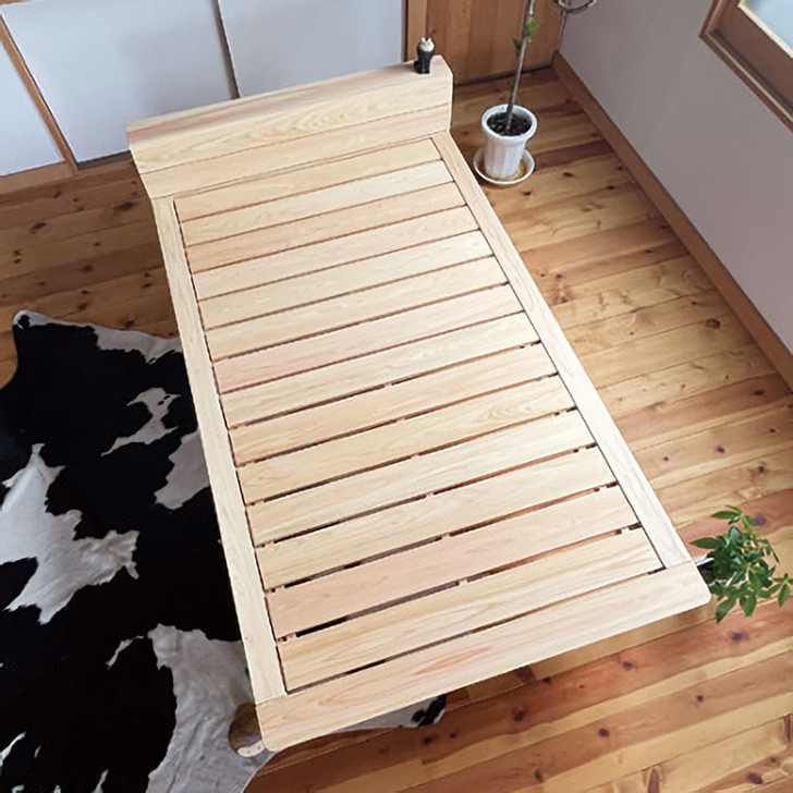 KAIBARA Nini Hinoki Bed - Charcoal
