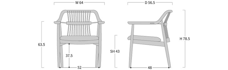 TAKUMI KOHGEI Yamanami YC1 Rope Chair 