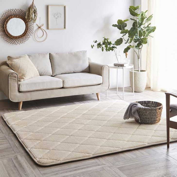 IKEHIKO Extra Thick Volume Quilt Rug 