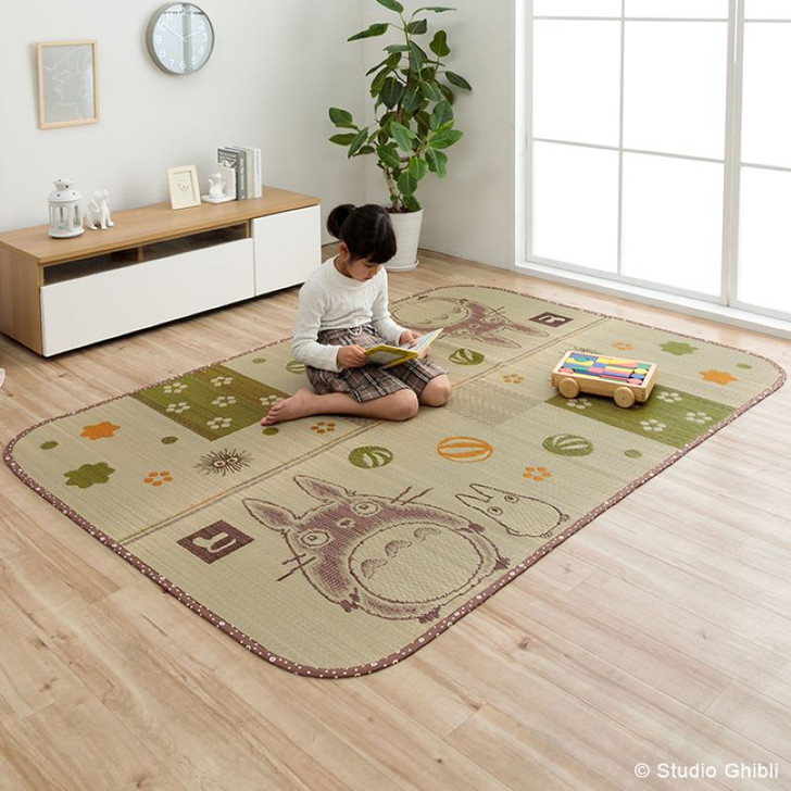 IKEHIKO Totoro Japanese Heart Igusa Carpet