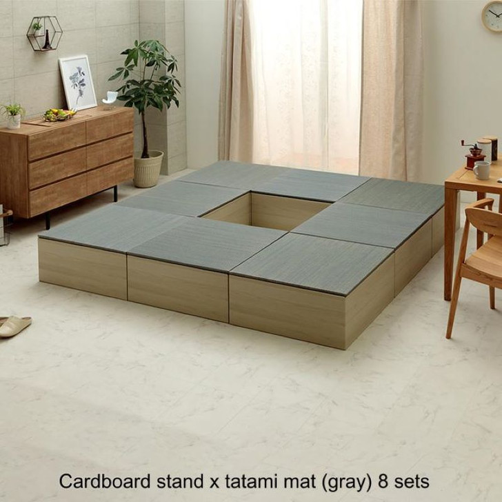 IKEHIKO Small Tatami Mat with Cardboard Stand Set