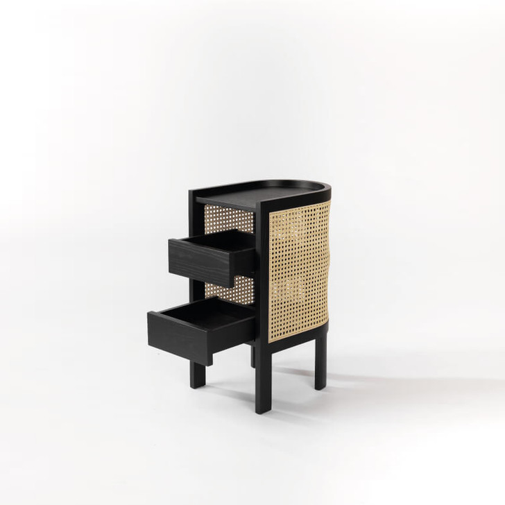 NT302 CANE NIGHT TABLE - with Drawer