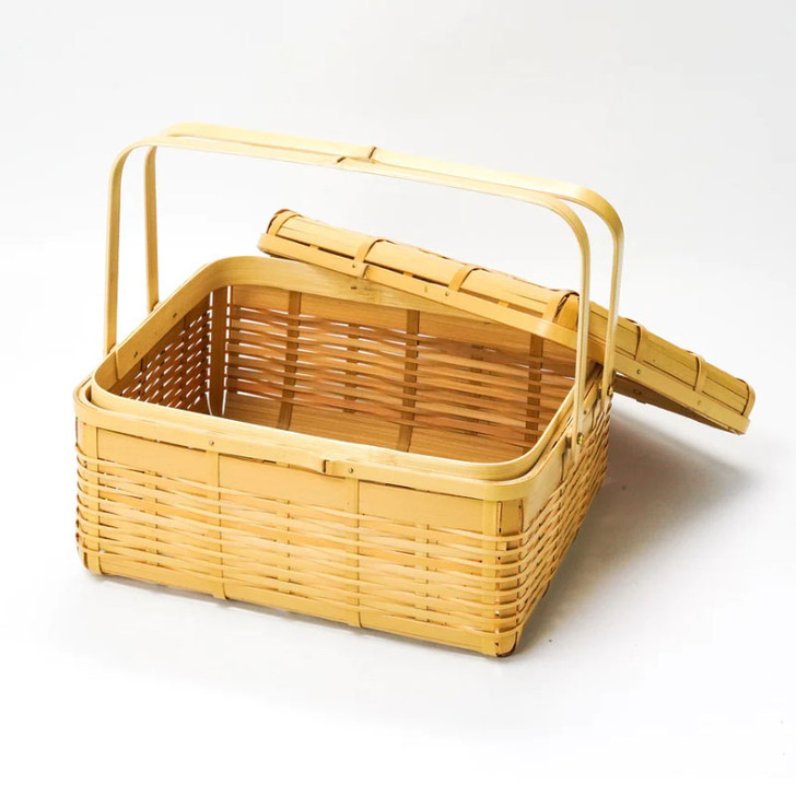 YOUBI Hishiki bamboo basket with handle