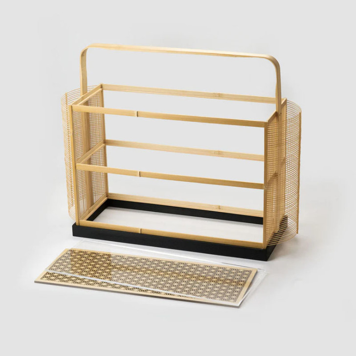 YOUBI Bamboo strip fine display shelf (hemp leaf)