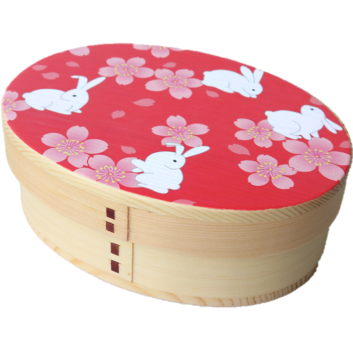 WAKACHO Magewappa Sakura and Rabbit bento box 