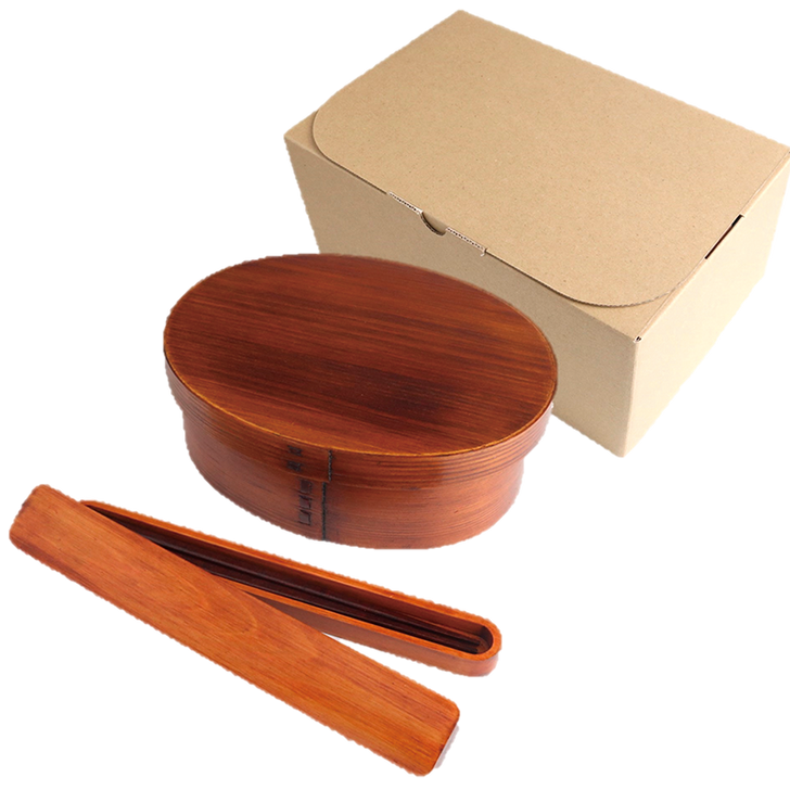 WAKACHO 23W28-6 Bento Box with Chopsticks Gift Set