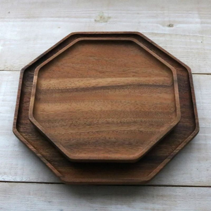 WAKACHO Wooden Octagonal Tray