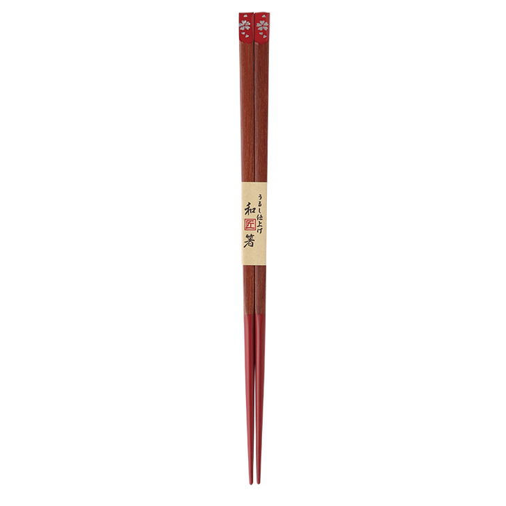 WAKACHO Wooden Chopsticks Cherry Blossom Red