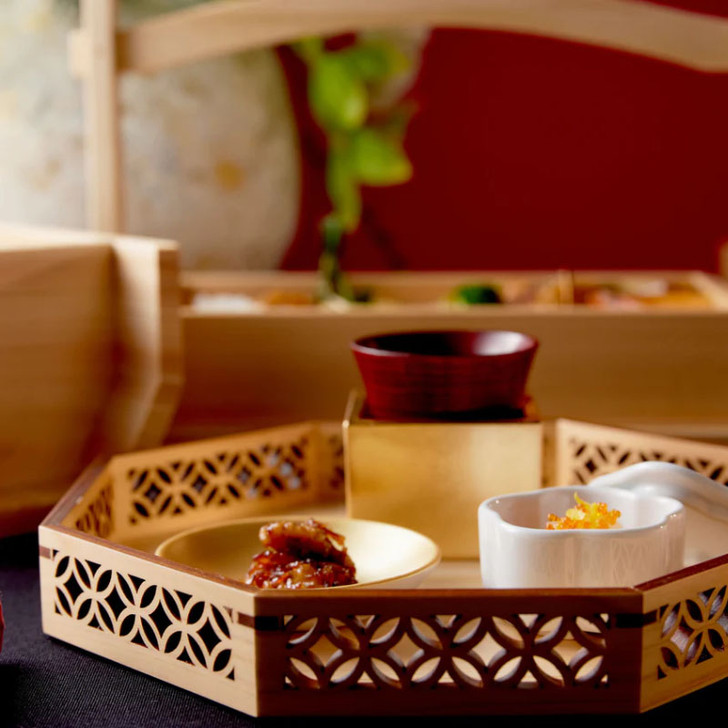 YOUBI Hinoki octagonal tray