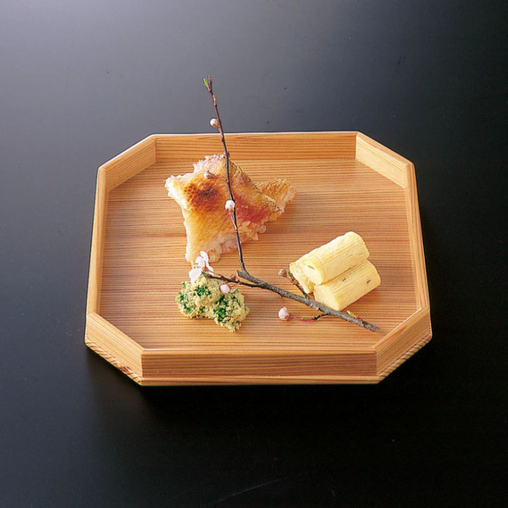 YOUBI Kiso Cedar octagonal plate