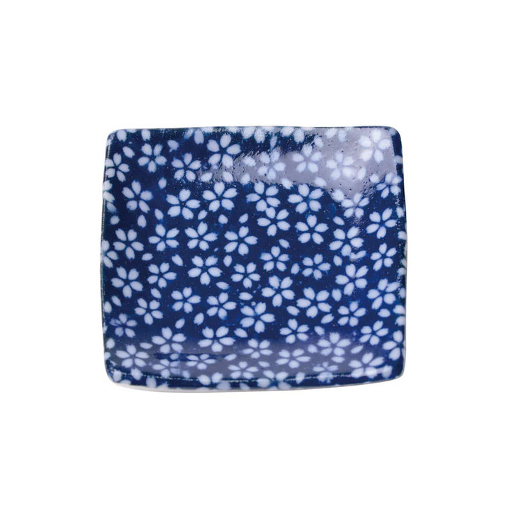 YOUBI Bean plate (square) indigo