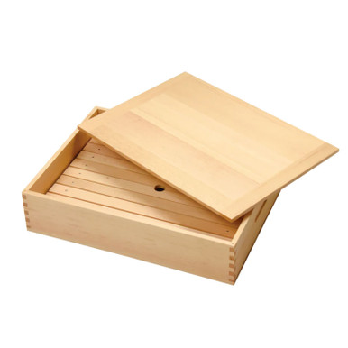 YOUBI Neta box with perforated plate and wooden lid