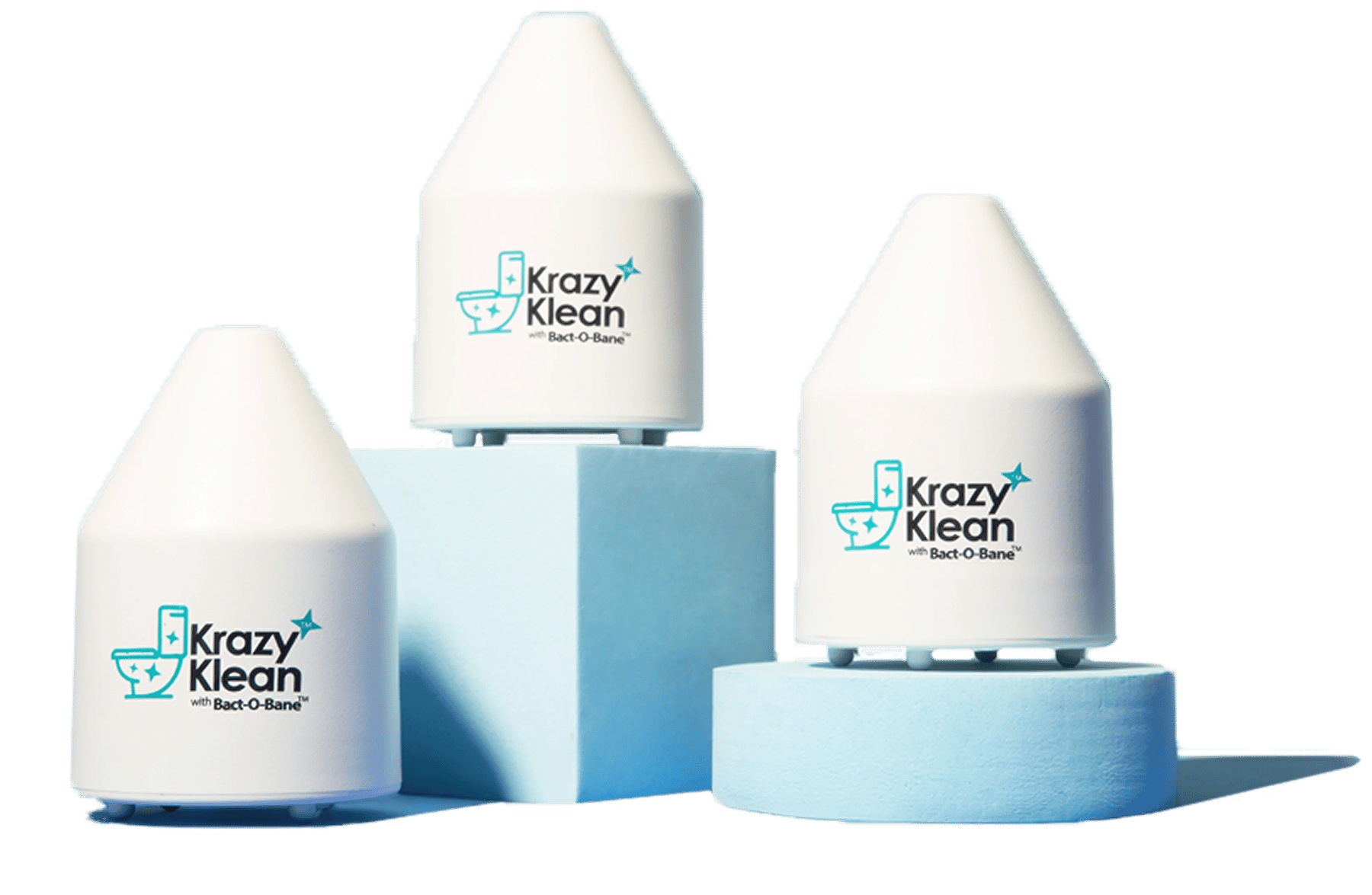 Three Krazy Klean Pro devices on display