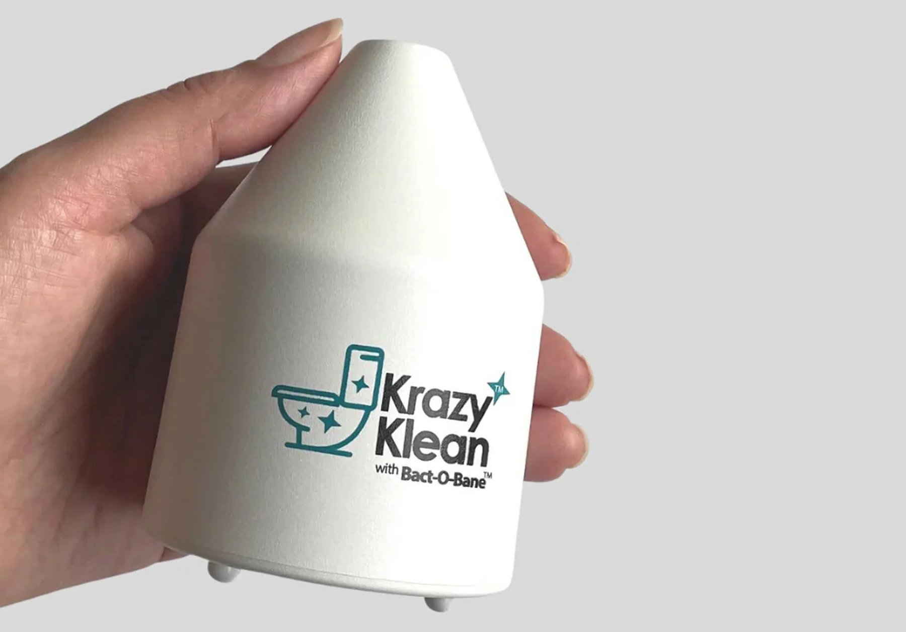 Hand holding the Krazy Klean Pro device