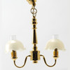 Fluted Two-Arm Chandelier (MH726); unlit