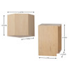 Unfinished Upper and Base Corner Cabinets (HW14409) with dimensions
