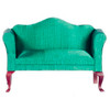 Dollhouse Miniature Green Love Seat (AZT3161) 