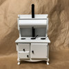 Dollhouse miniature White Wood Stove (AZT5105)