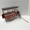 One-inch (1:12) scale dollhouse miniature ice cream wagon (circa 1895) side view