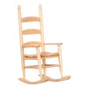 Oak stained wood finish miniature ladderback style rocking chair