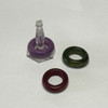 Clear plastic post and three toss rings (colors may vary)