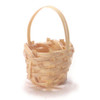 Traditional wicker woven miniature basket