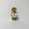 Brass and "crystal" miniature perfume bottle