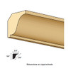 Illustration of CLA77069 small crown molding with profile cut out