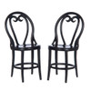Pair of miniature brown (metal) cafe chairs