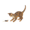 Dollhouse miniature Cat & Mouse, Brown